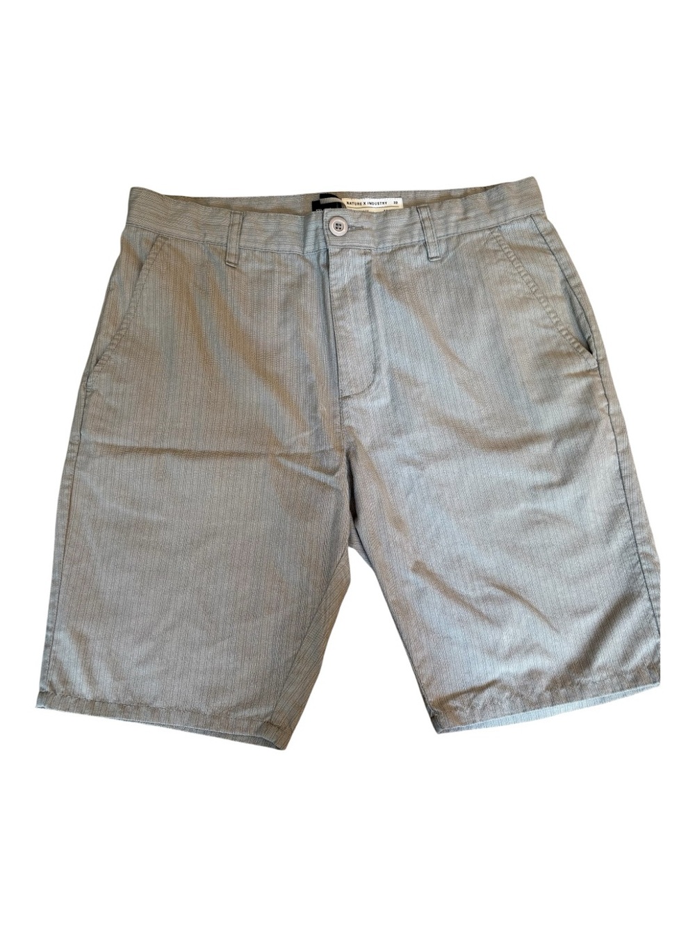 RVCA Nature X Industry Gray Pinstripe Chino Shorts Sz 32 - Picture 2 of 9